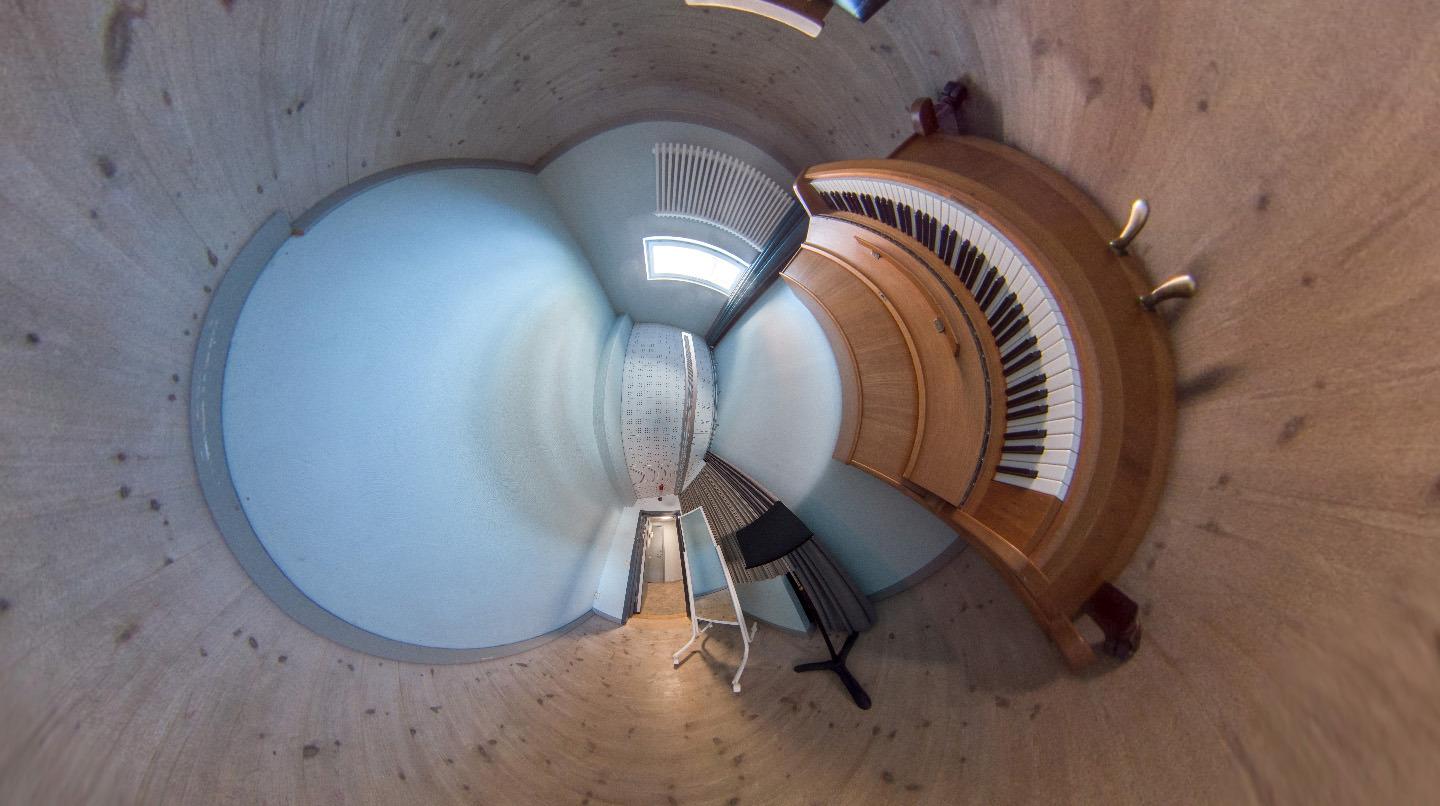 Ett panorama över ett instuderingsrum.