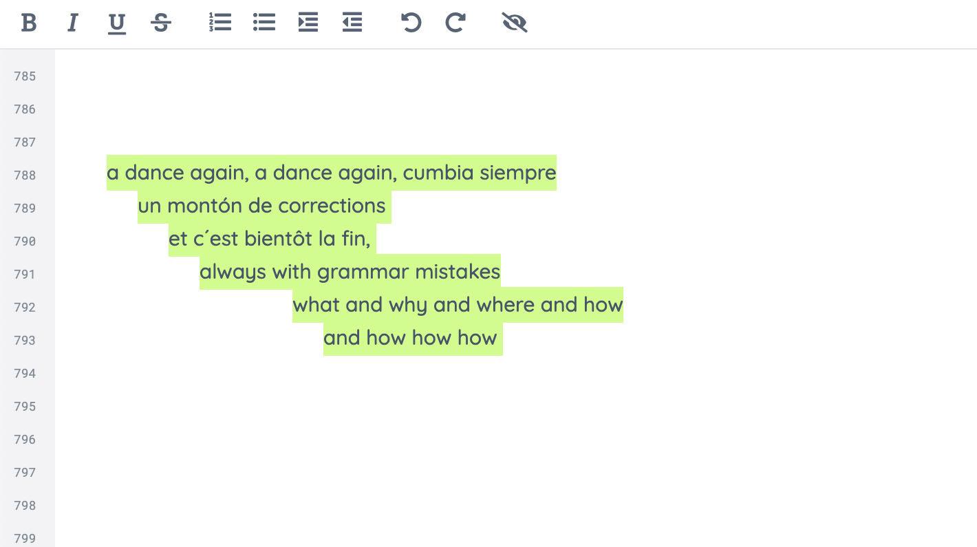 Text on a white background